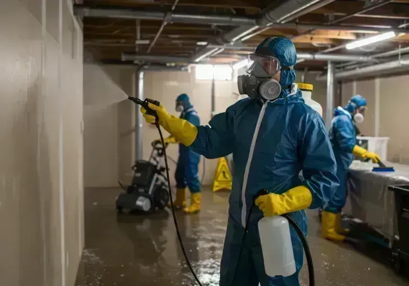 Basement Sanitization and Antimicrobial Treatment process in Anchorage, KY