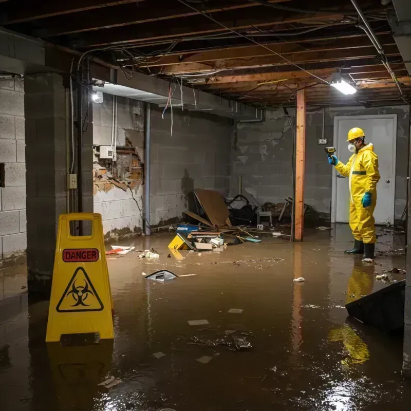 Flooded Basement Electrical Hazard in Anchorage, KY Property